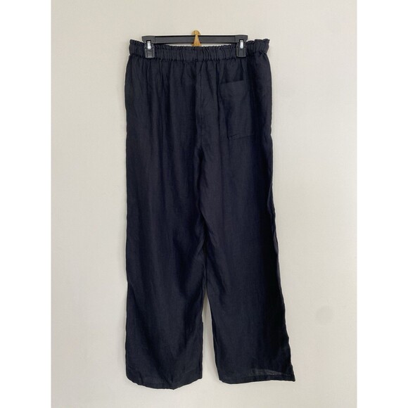 J.Crew Womens Soleil Black pant in linen NWT Size M Medium - Picture 10 of 15